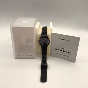 SKAGEN STAINLESS STEEL BLACK MESH WATCH